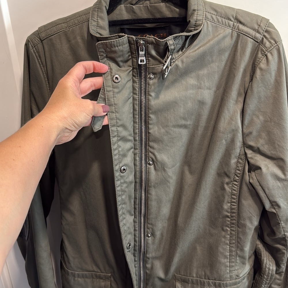 Coach Waxed Belt Hack Utility Jacket Leather Details - Picture 12 of 16